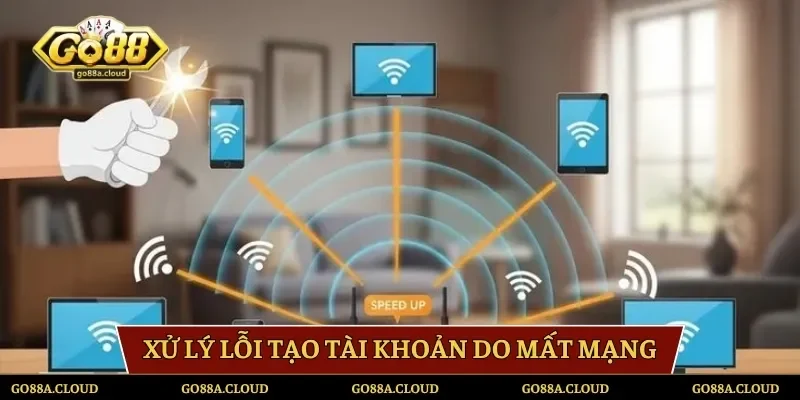 Xử lý lỗi tạo tài khoản do mất mạng